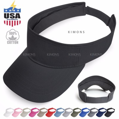 Visor Sun Plain Hat Sports Cap Colors Golf Tennis Beach Adjustable Summer  eb-64676169